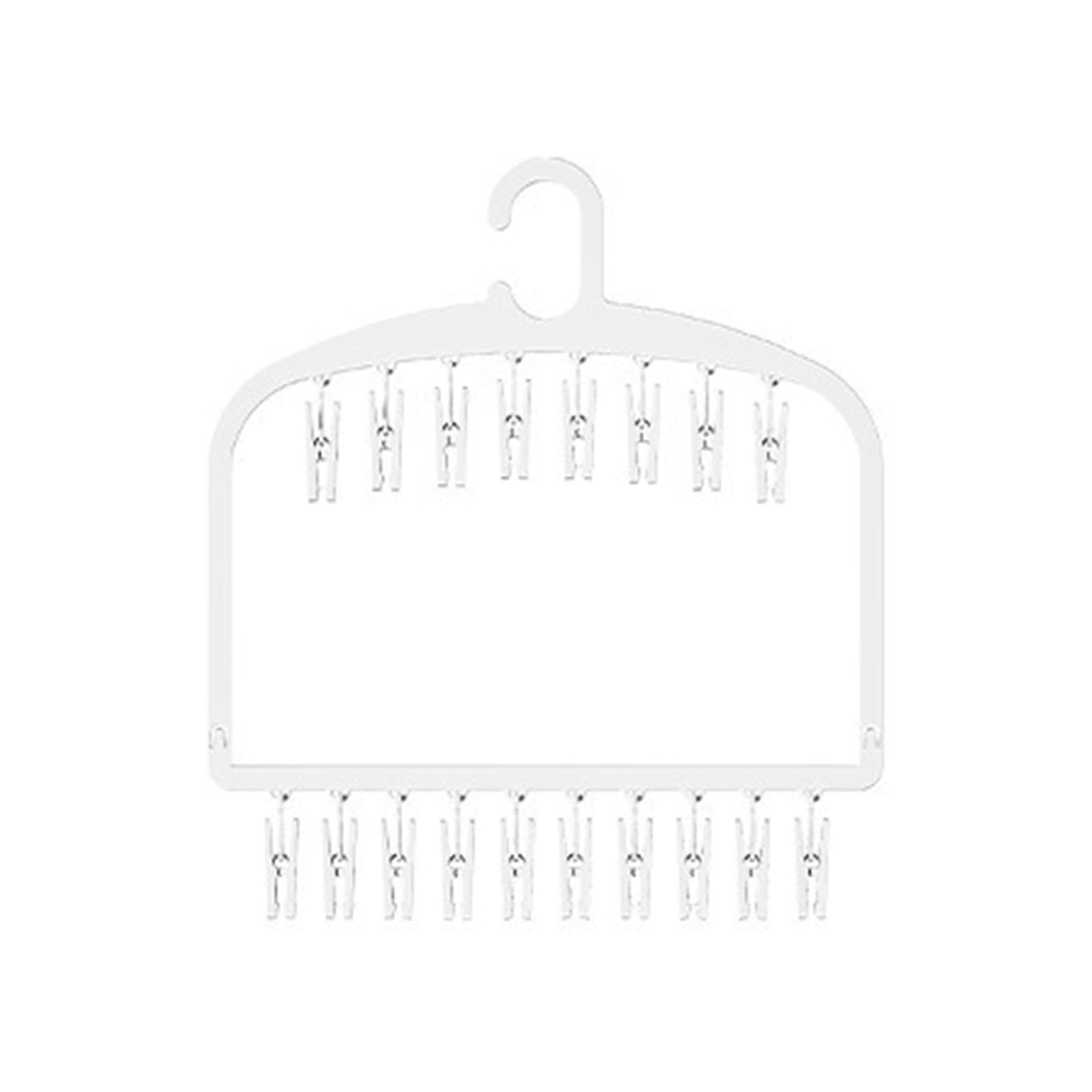 1 Foldable Clothes Hanger with Hooks Space-Saving Design for Secure Drying & Compact Storage Multipurpose Clothes Hanger Nonslip Grooves Design Foldable Laundry Organizers for Indoor Outdoor Drying