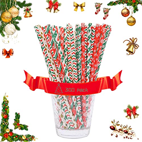 Cannucce di carta colorata, 300 cannucce natalizie adatte per feste, compleanni, matrimoni