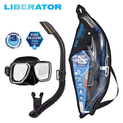 Tusa Sport Adult Liberator Mask And Snorkel Combo, Black/Black (W/Reusable Bag) (Uc-5019P-Bkbk) #TOP1