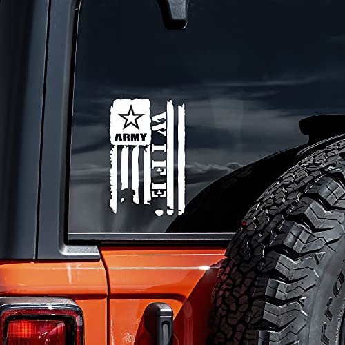 Army Wife Decal Vinyl Sticker Auto Car Truck Wall Laptop | White | 3.5" x 5.5"