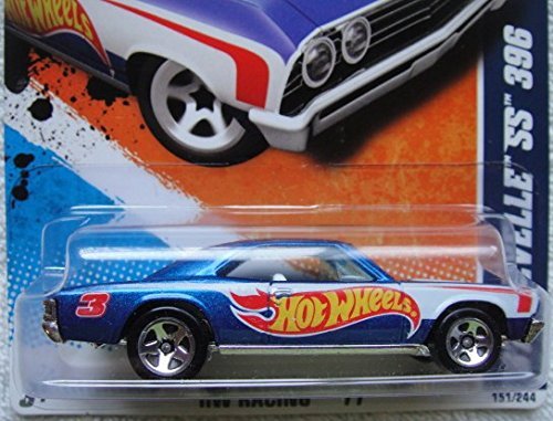 HOT WHEELS HW RACING '11 BLUE '67 CHEVELLE SS 396 1/10 miniatura 2