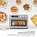 VAL CUCINA Infrared Heating Air Fryer Toaster Oven, Extra Large Countertop Convection Oven 10-in-1 Combo, 6-Slice Toast, Enamel Baking Pan Easy Clean with Recipe Book, Brushed Stainless Steel Finish
