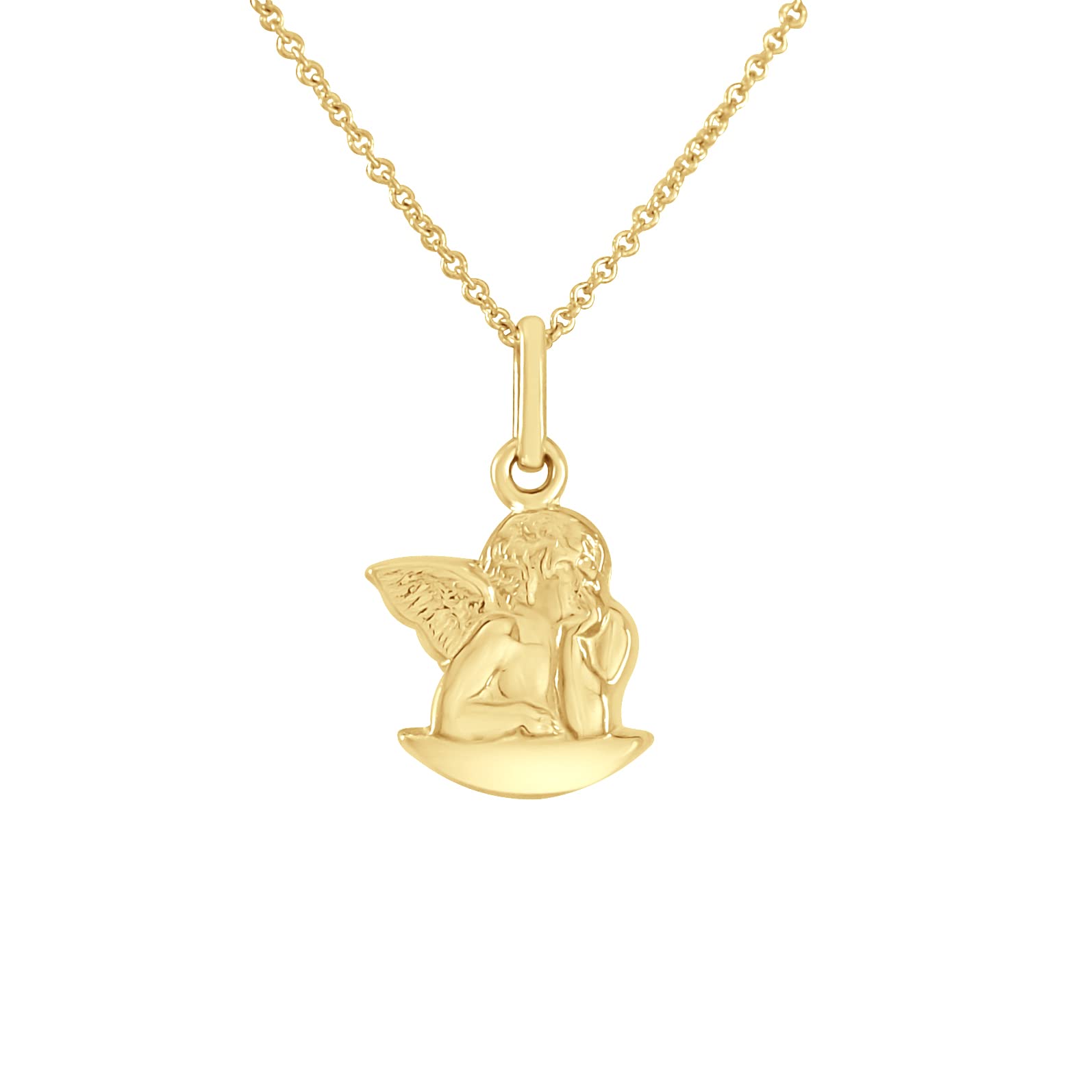 Amours, Bisous & Calins - Pendentif MON PETIT ANGE - Or Jaune - 100% Anallergique - pour Enfants de 2 à 12 ans - Bijou Enfant
