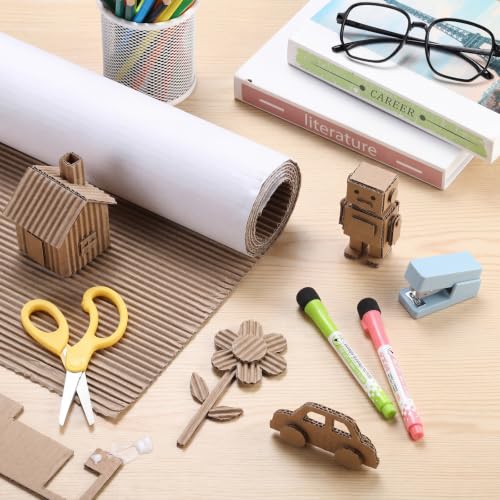Image of MotiMind Corrugated Cardboard Roll, 36 x 200 Inch Single Face Cushioned