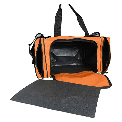 Image of DALIX 17 inch Duffle Bag Dual Front Mesh Pockets (Black Gold Gray Dark Green Navy Blue Maroon Royal Blue Orange Pink Purple Red White