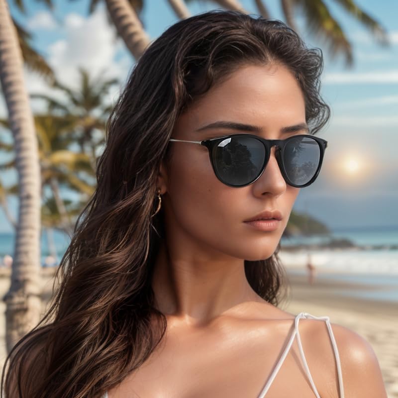 Trendy Vintage Round Polarized Sunglasses UV400 Protection — Classic Retro Designer Style Metal Eyewear - Image 4