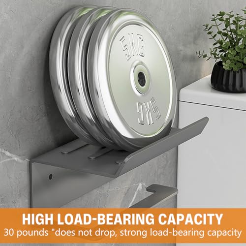 Image of HASTHIP Stainless Steel Toilet Paper Roll Holder with Mobile Stand - Tissue Holder for Bathroom No Drilling Rustproof Wall Mounted Storage Rack Bathroom Accessories for Washroom - Black