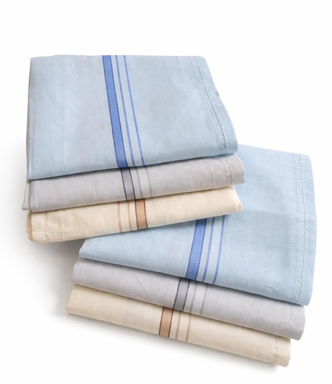 AKSHINE, Cotton Handkerchief for Men Pack of 6, SIZE 22x22 cm Soft Absorbent Breathable Multicolour Hanky Rumal for Daily Use Reusable Cloth Kerchief for Men-image-35