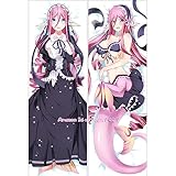 MISAKI1987 Monster Musume no Iru Nichijou Mero Anime Girl Dakimakura Hugging Body Pillow Case Cover 150cm X 50cm Peach Skin (A)