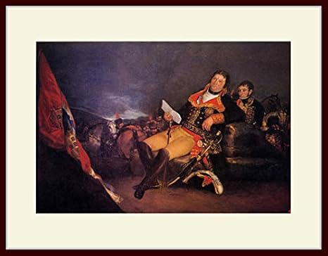 Amazon.co.jp ゴヤ・「マヌエル・ゴドイ」 プリキャンバス複製画・ 額付き(デッサン額/大衣サイズ/セピア色) ホーム&キッチン