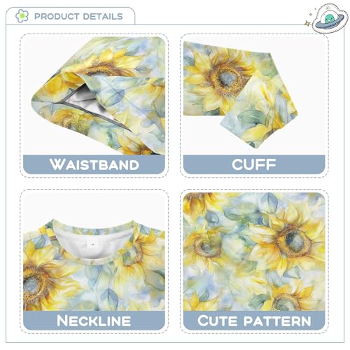 JUNZAN Sunflower Beauty Summer Big Boys Sweatshirt Hoodie Crewneck Sweatshirt With Hoodie Sports 4T3