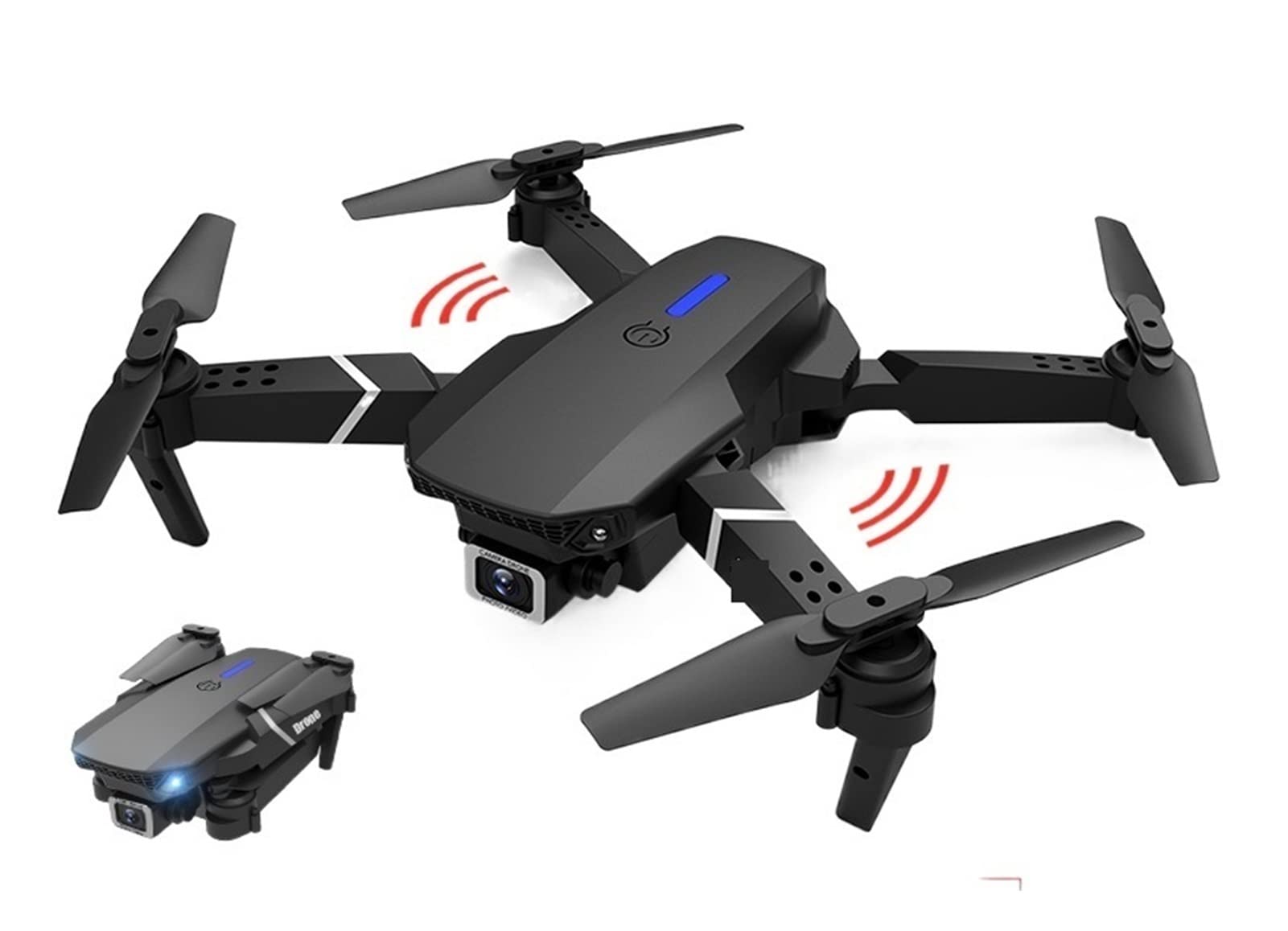 Drone RC Drone z unikaniem przeszkód 4k WiFi Height Hold RC Mini Dron FPV Podwójna kamera Follow Me Quadcopter Drones Zabawki (Kolor: 4k dualcam Torba 2b Rozmiar: 1) (Torba 4k singlecam 1b 1)