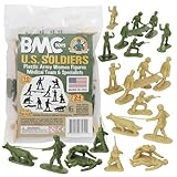 BMC Plastic Army Women Medical & Support - OD & Tan 24pc Female Soldier Figures