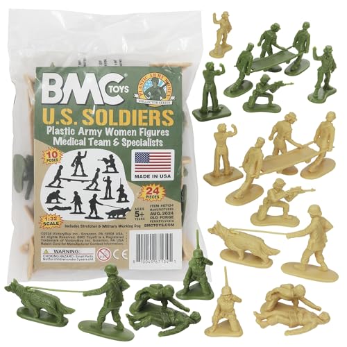 BMC Plastic Army Women figuras femeninas soldados 24 pzas miniatura 1
