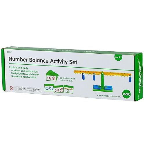 edxeducation -25897 Juego de actividades de equilibrio de números - Balance matemático - Juguete de conteo - Aprende suma, resta y multiplicación,