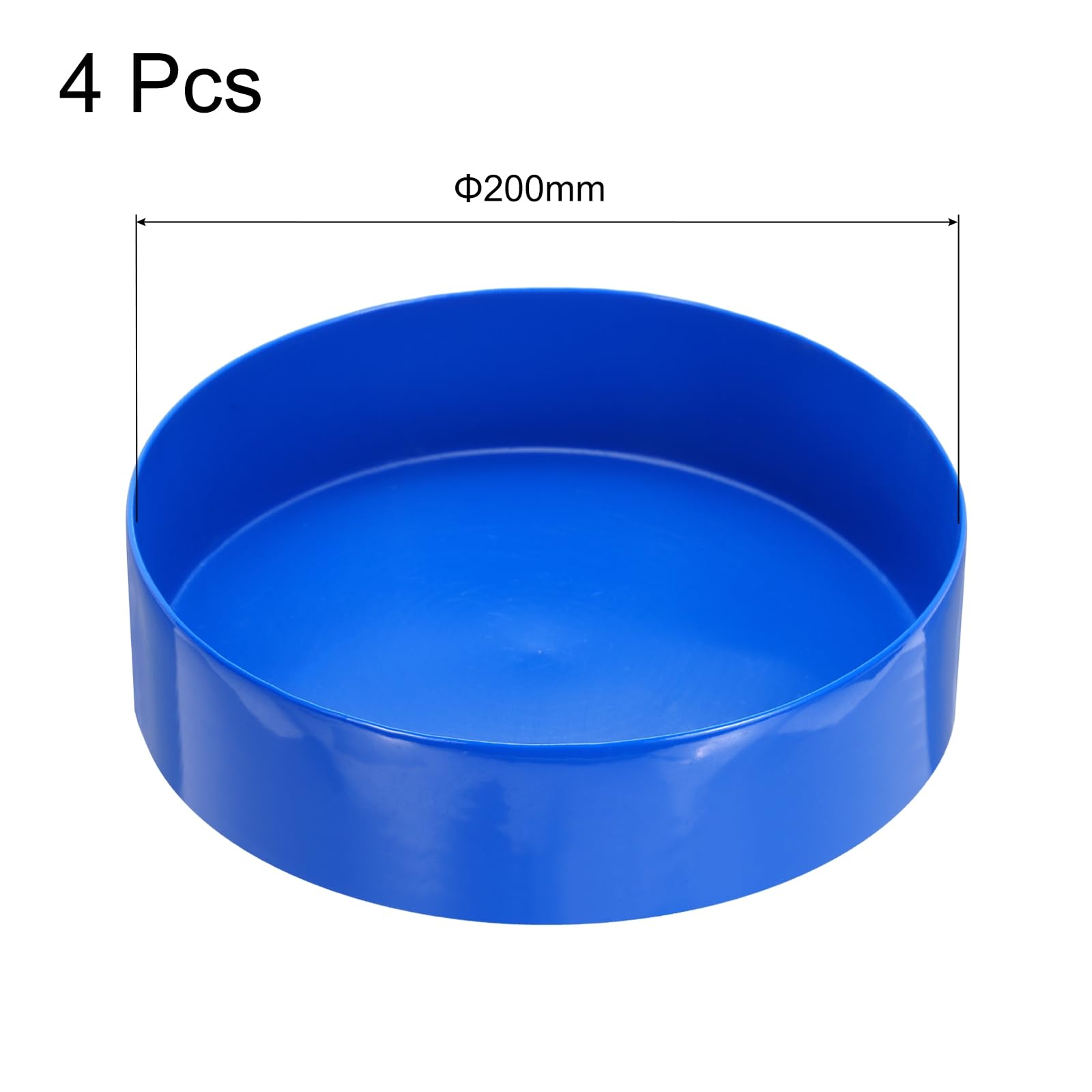 uxcell 4pcs Rubber End Caps 200mm(8 Inch) ID Vinyl Round End Cap Cover Screw Thread Protectors Blue