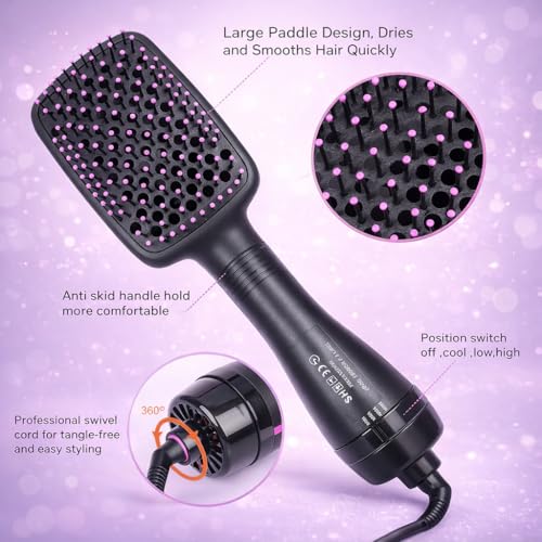 2-in-1 Ionic Paddle Brush
