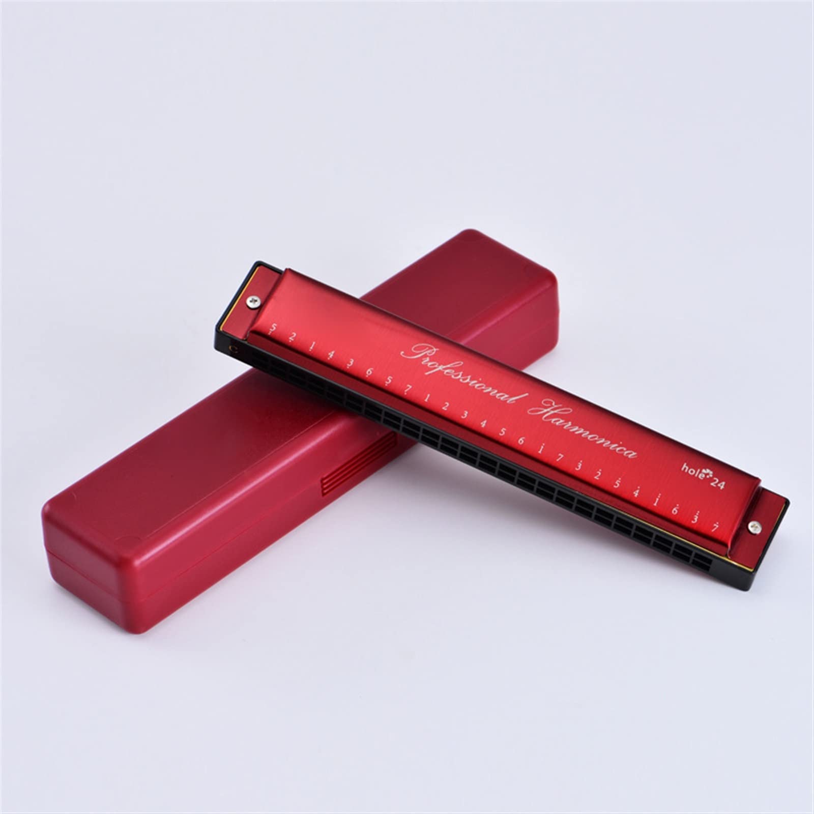 24-dołkowa Polifoniczna Harmonijka C Dla Dorosłych, Początkujący, Podstawowy Instrument Dęty Harmonijka Dla Początkujących (Color : 02)