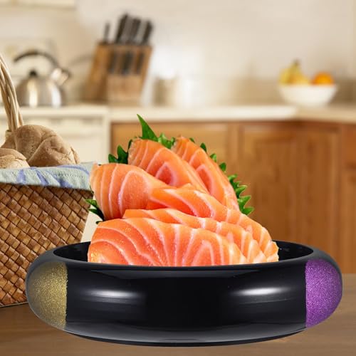 Set de platos sushi y sashimi plástico japonés pequeño miniatura 4