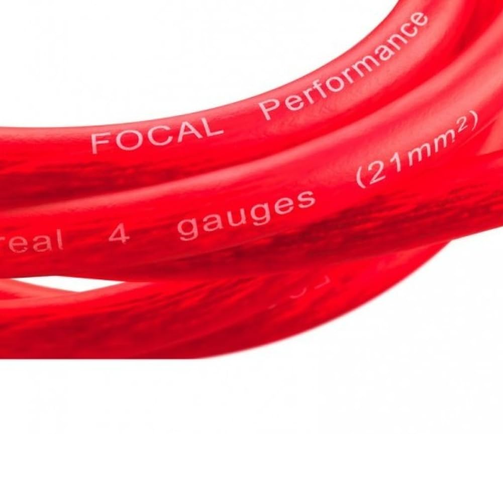 KIT SET PER FOCAL PK21 1 kit cavi d'alimentazione 4 awg 21 mm² per amplificatori altoparlanti auto fusibile 80 ampere, 1 kit