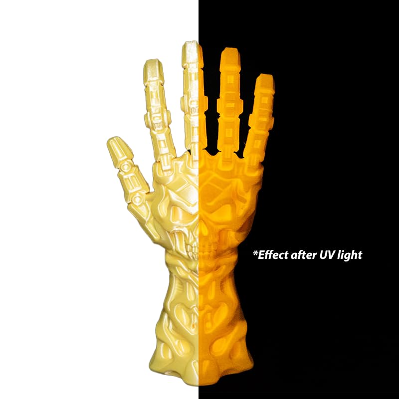 Image of Silk Glow in Dark Lemon Yellow PLA 1.75mm 1kg Luminous 3D Filament FDM AMS | Shiny Smooth Finish Surface Luminous Yellow Bright Night Light Printing Hide layer 1kg spool 2.2lb for Printer Bambu Creality
