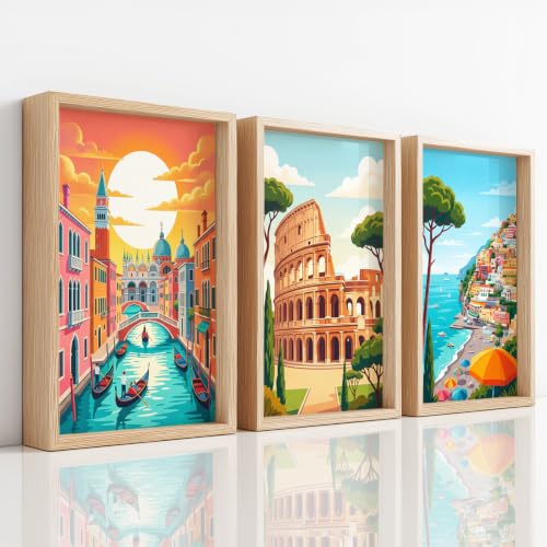 Impression sur toile Colisée art mural de style européen triptyque chic