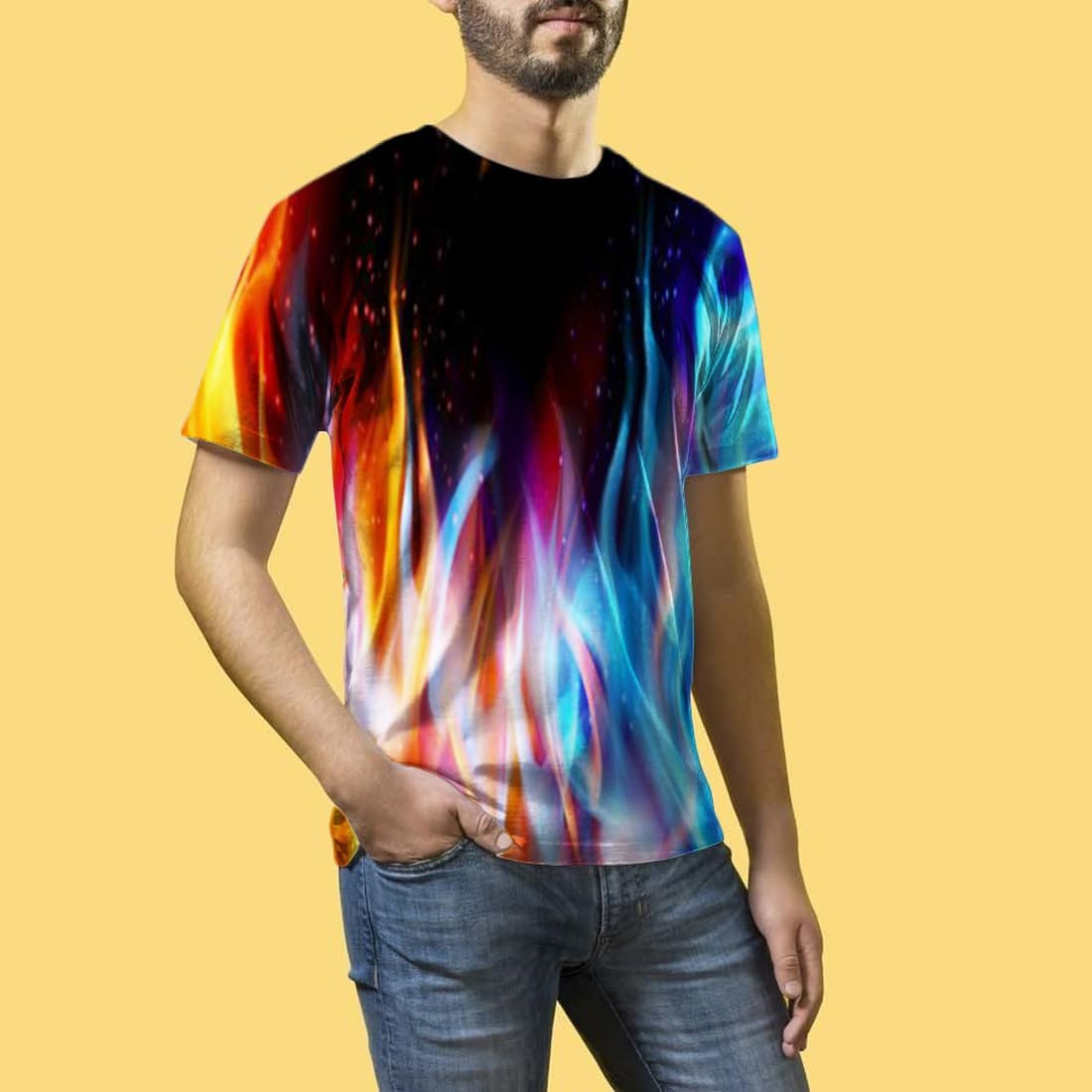 Hgvoetty Unisex 3D Print Shirts Colorful Space Graphic Tees for Men Women Teens - Image 3