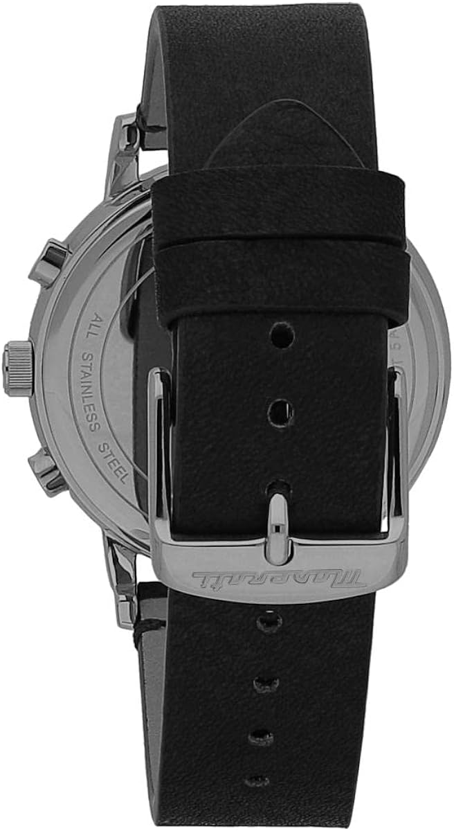 Maserati Orologio da uomo, Collezione Eleganza, movimento al quarzo, multifunzione, in acciaio, PVD canna di fucile e pelle - R8871630002 Maserati Orologio da uomo, Collezione Eleganza, movimento al quarzo, multifunzione, in acciaio, PVD canna di fucile e pelle - R8871630002