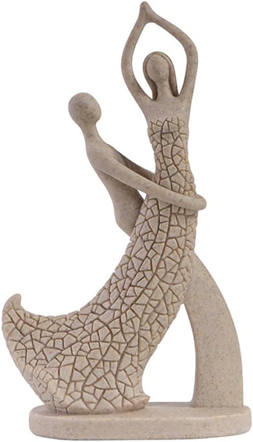 Mary Paxton Kissing Lover Figurines,9 Inch Couple Sandstone Statue Sculpture Wedding Decoration Anniversary Souvenirs Vintage Home Decor Gift Handmade Craft Carved Art Miniatures Abstract Modern