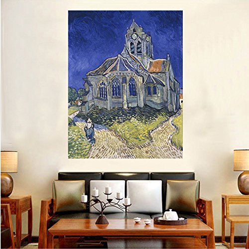 Faraway Orville Church by Van Gogh 5d Full Diamond Painting DIY Diamond Embroidery Rhinestone Mosaic Picture Decor 16X20inch