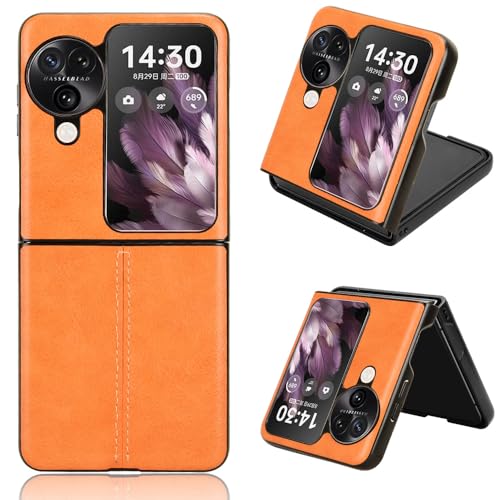 Étui Oppo Find N3 Flip fin anti-rayure jaune pour rabat PHT110