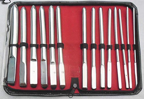 TUFAIL Hegar Uterine Dilator Set of 14 Pieces Single Ended Dilator