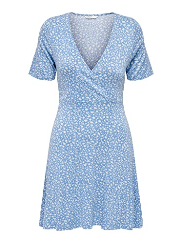 ONLY Damen Onlverona S/S Short Dress JRS Noos, Grapemist/AOP:ona Flower, M