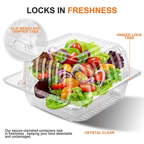 Aqsxo AQ-2203072135 60 Pcs Clear Plastic Take Out Containers,Disposable Clamshell Dessert Container thumb #2
