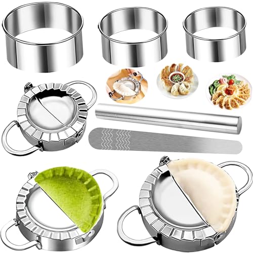Molde Para Dumplings Wonton, Molde Para Dumplings, Cortador De Wonton, Juego De 8 Piezas De Acero Inoxidable Para Hacer Dumplings Wonton, Herramientas Y Accesorios Para Dumplings Wonton