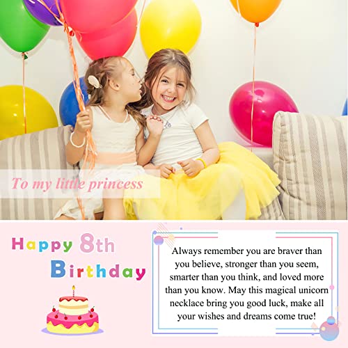 Birthday Gifts for 1-10 Year Old Girl Unicorn Necklace for Girls2