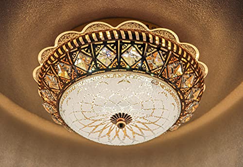 swanart Round Chandelier for Living Room Modern Crystal Ceiling Light Lamp (Multicolour) (Design 1)