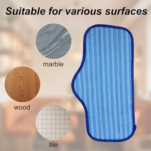 lasuroa 3stk Dampfreiniger Mikrofaser Ersatztücher für Dupray Neat Dampfreiniger, Wiederverwendbar & Waschbar Dampfmop Ersatzpads Langlebig Bodenreinigungstuch für Hartholz Fliesen Teppich (Blau)