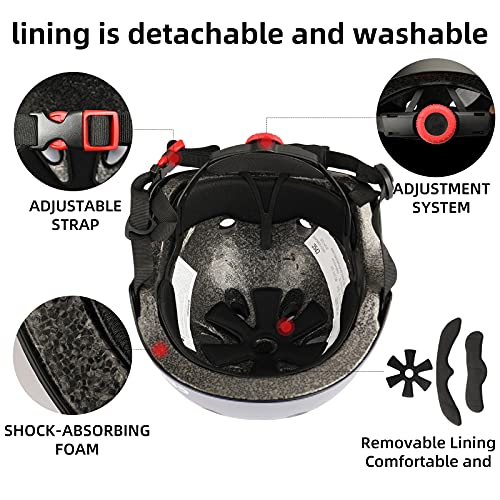 Image of Kids Bike Helmet,Toddler Skateboard Helmets for Ages 2-3-5-8-14 Years Boys Girls，Adjustable Multi-Sport Bicycle Skateboarding Football Roller Skating Scooter Rollerblade Balance Bike Helmet