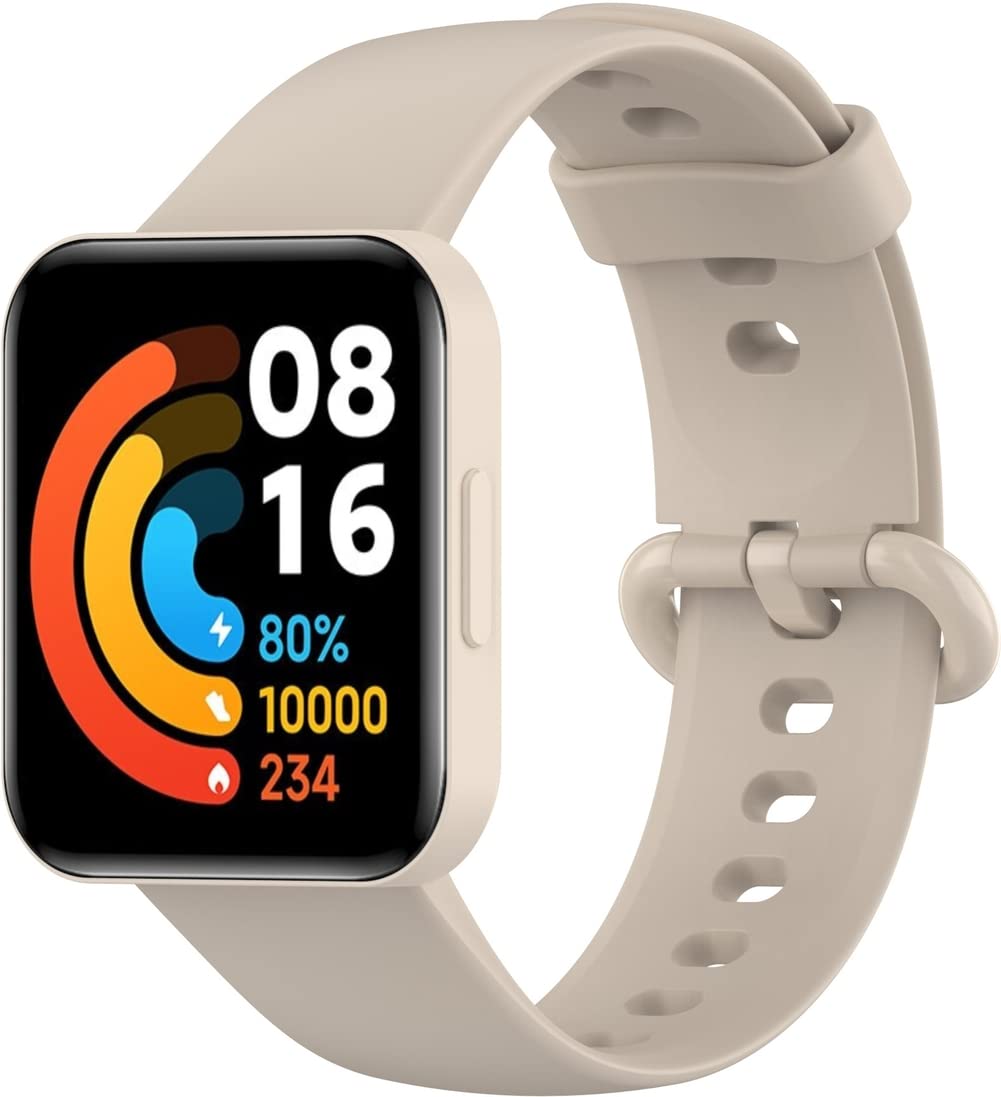 Gransho Correa compatible con Xiaomi Mi Watch 2 Lite/Redmi Watch 2, silicona deportiva para reloj (beige)