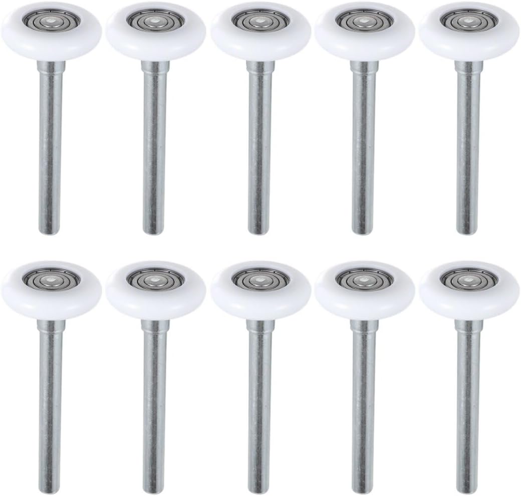 Homaisson 10 PCS 1.8'' Garage Door Rollers with 4.7-inch Stem, Quiet Garage Door Replaceable Wheel, Nylon Garage Roller Replacement, Door Roller for Garages, Barns, Warehouses