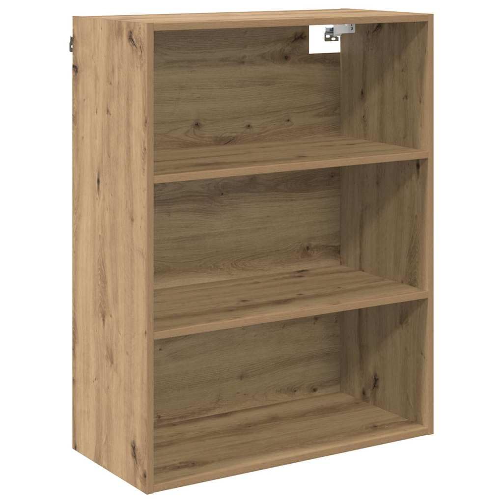 Artisan Oak Engineered Wood Highboard with 3 Drawers | Features a slim profile measuring 27.4 x 13.4 x 70.9 inches, providing vertical storage for living or dining rooms.