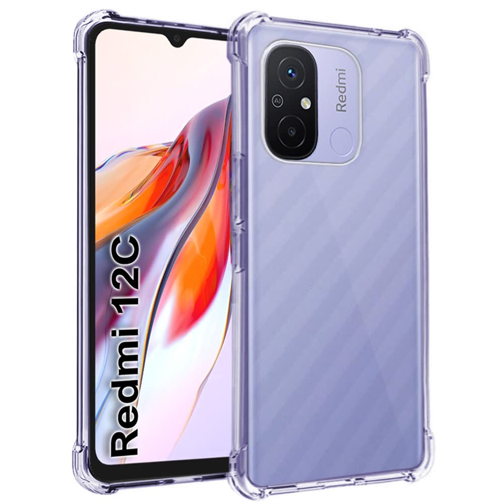 TheGiftKart Transparent Crystal Clear Back Cover Case for Mi Redmi 12C | Shockproof Soft TPU Case | Cushioned Edges for Ultimate Protection Back Cover Case for Mi Redmi 12C (Transparent) (B0C1H5HD2H) Amazon Price History, Amazon Price Tracker
