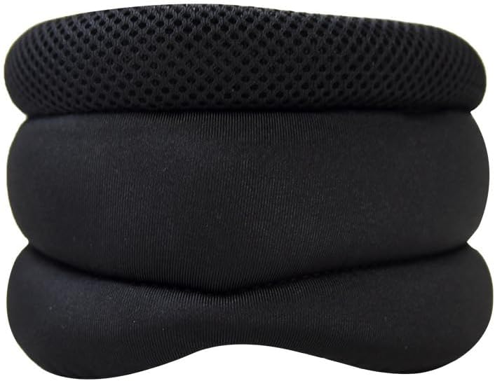 Krixis Sponge Neck Support Neck Protection Sponge Breathable Vertebra Sleeve Sleeping Driving Neck Mask Office Prevention - (Color: Black, Specification: M)