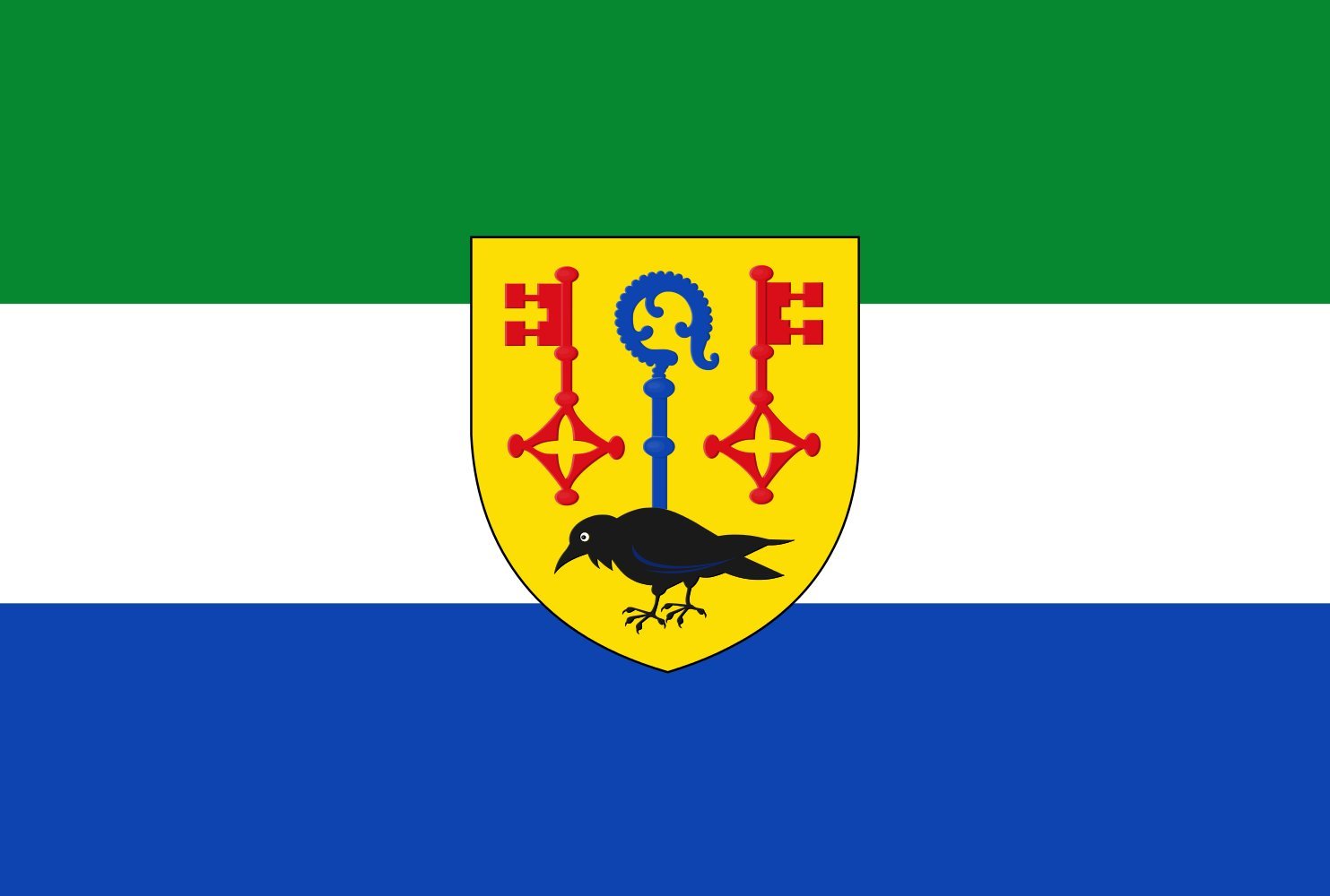 Drapeau Houthulst grand modèle aux finitions de haute qualité