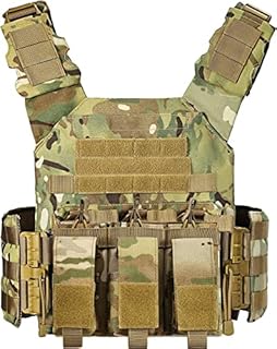 GLORYFIRE Tactical Vest Quick Release Lightweight Airsoft Vest Adjustable Breathable Military Vest for CS/Hunting/Training
