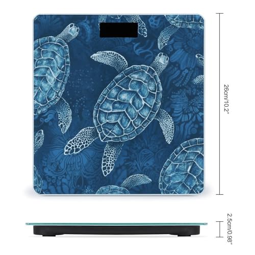 Báscula digital Sea Turtle-Blue para baño peso corporal miniatura 2