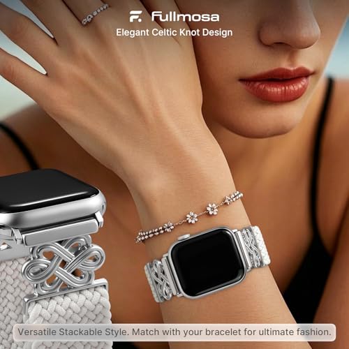 Image of Fullmosa Magnetic Knot Braided Nylon Strap for Apple Watch 42 44 45 46 49mm