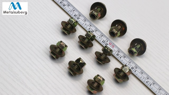 Image of 5 /16 inch x 1-1 /2 inch Hex Head Bolt by Color Galvanization with Nylon Lock nut and Large Size Washer Assortment Kit,Alloy Steel,Grade 5.(8pcs Pack),by Metalsuberg
