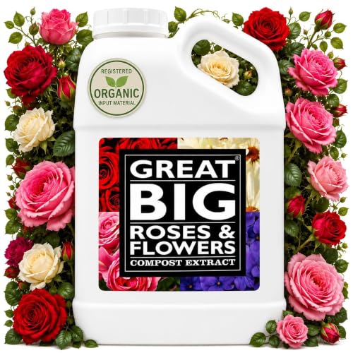 Great Big Roses and Flowers Liquid Fertilizer Booster &ndash; 70 Minerals, Compost Extract, Garden Soil...